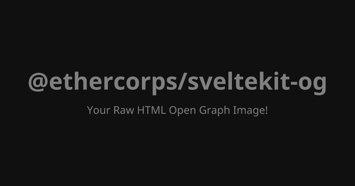 Raw HTML OG Image